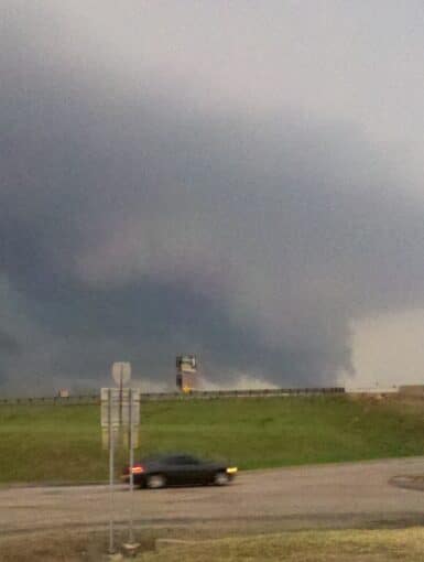 Storm on I-40 near Muskogee on April 22, 2011