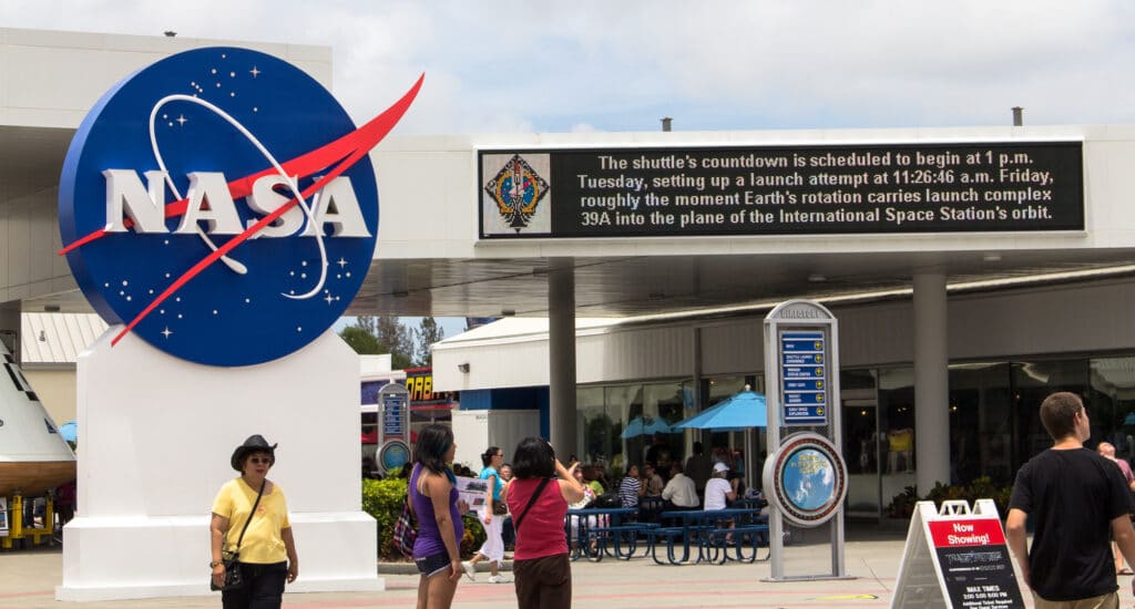 Entering KSC Visitors Center