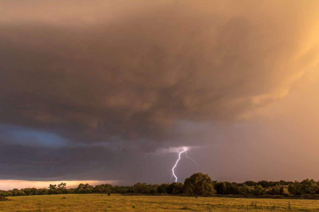 Storm and Lightning in Southern Oklahoma near Ardmore