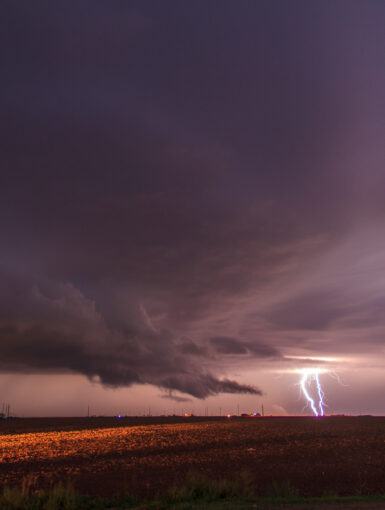 Lightning illuminating the vault