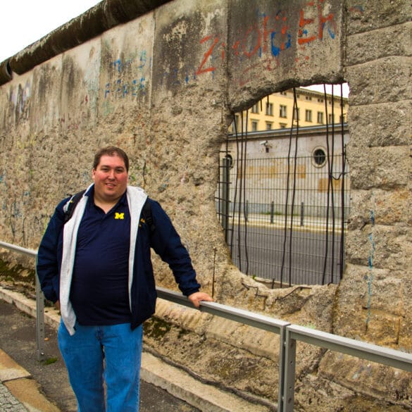 Me in front of the Berlin Wall