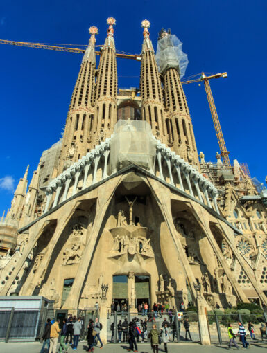 La Sagrada Familia in Barcelona, Spain.