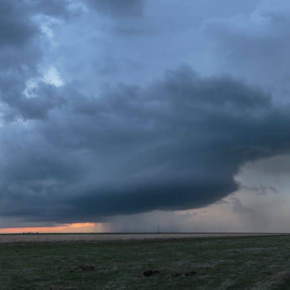 A storm drops rain in the Texas Panhandle on April 16, 2017