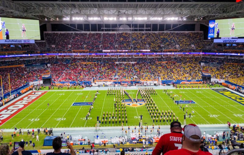 Michigan Marching Band at the Orange Bowl 2021