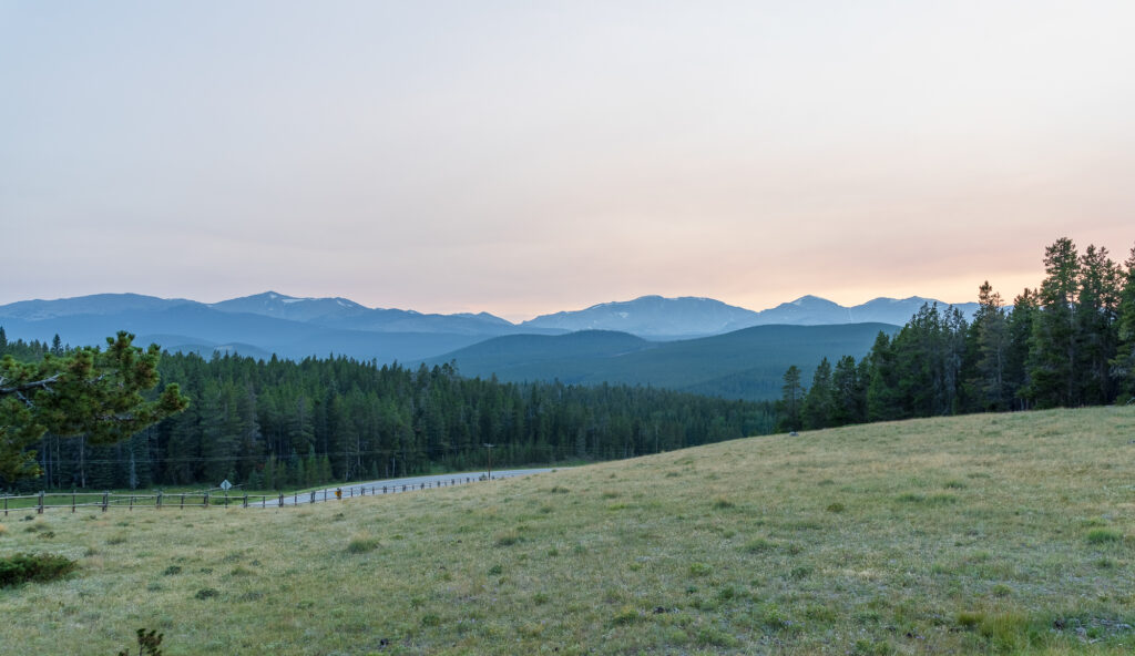 Bighorn Range at Sunset