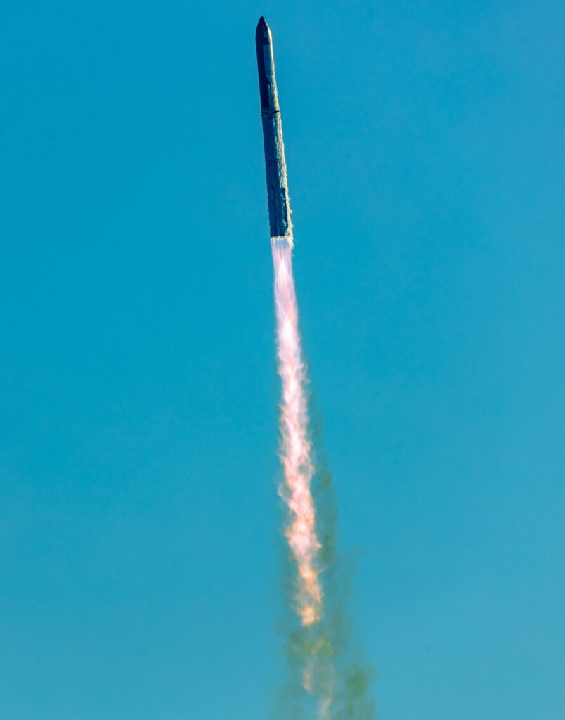 Starship 6 after liftoff